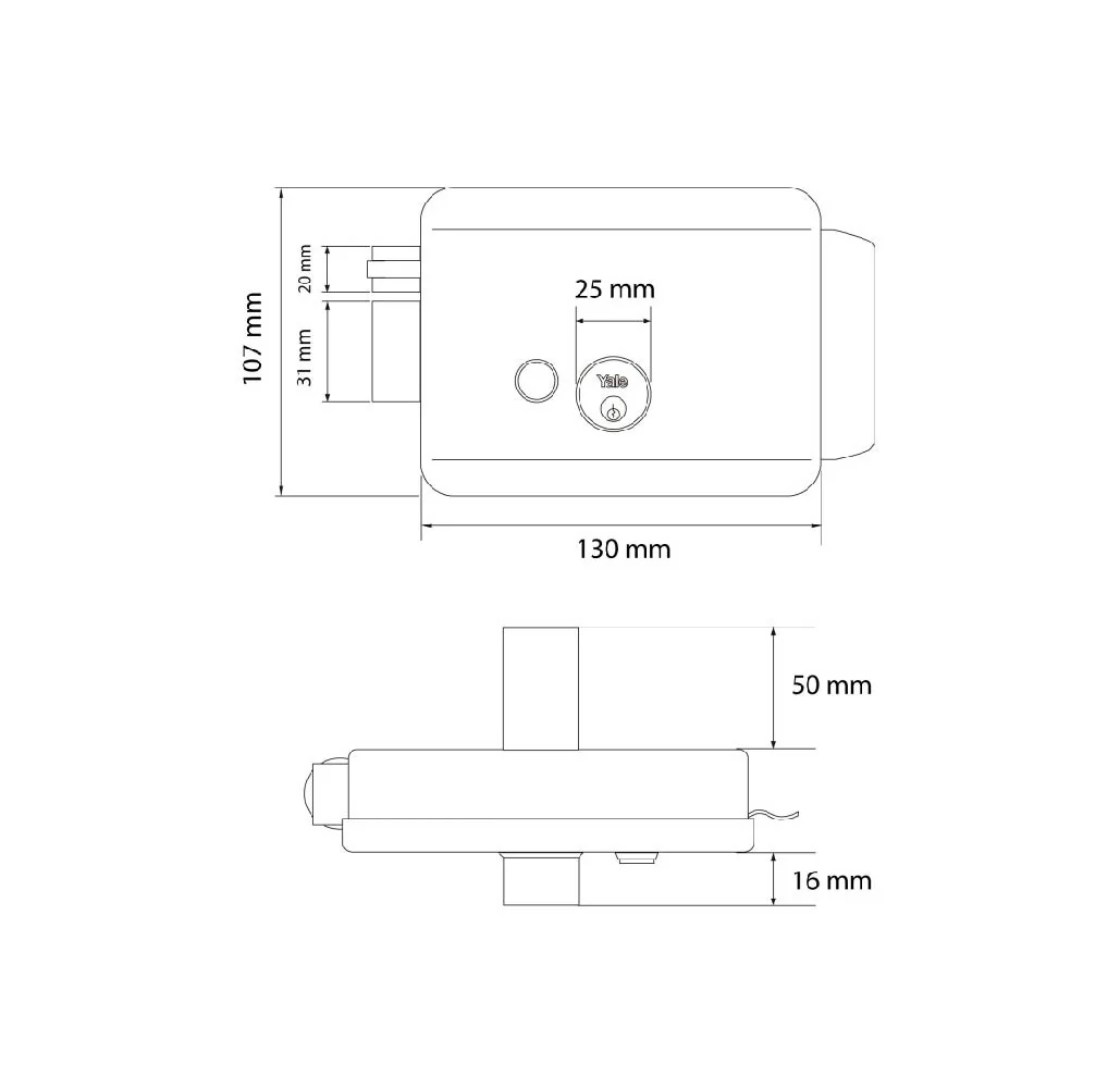 Cerradura Eléctrica Izquierda con Botón - Image 3